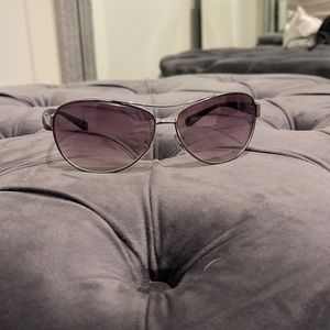 Ray Ban silver and black aviator sunglasses